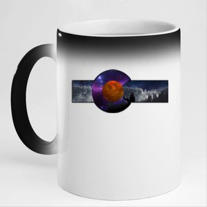 Colorado Flag Retro Mountains Wilderness 11oz Black Color Changing Mug