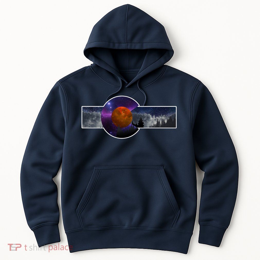 Colorado Flag Retro Mountains Wilderness Hoodie