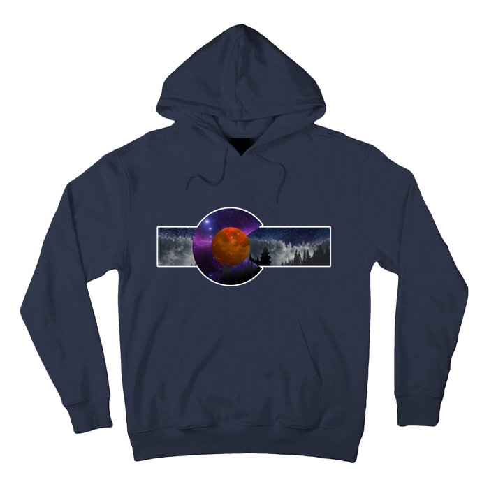 Colorado Flag Retro Mountains Wilderness Hoodie