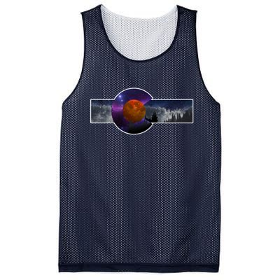 Colorado Flag Retro Mountains Wilderness Mesh Reversible Basketball Jersey Tank