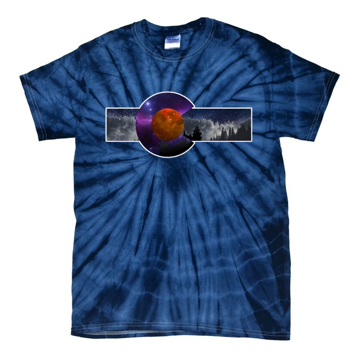 Colorado Flag Retro Mountains Wilderness Tie-Dye T-Shirt