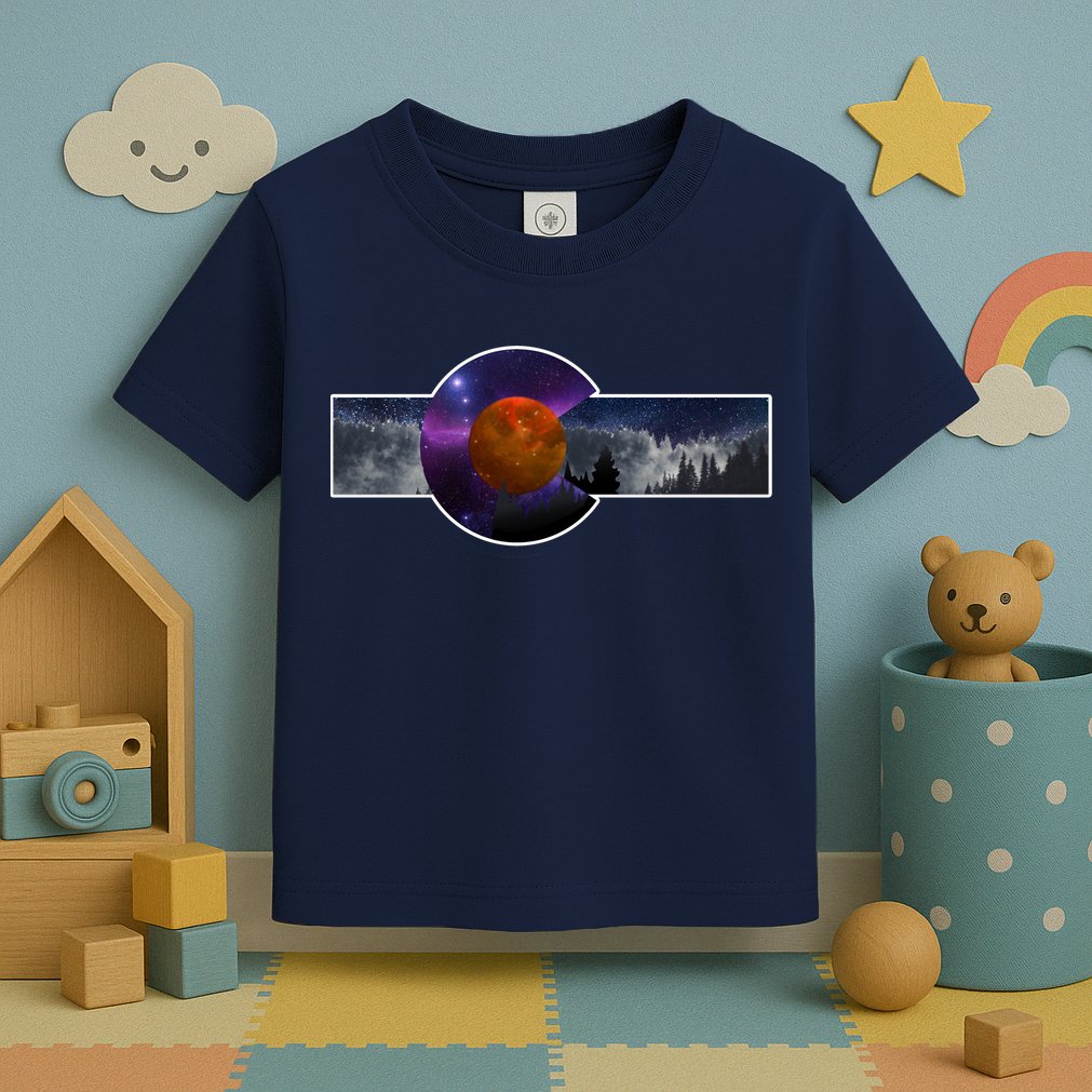 Colorado Flag Retro Mountains Wilderness Toddler T-Shirt