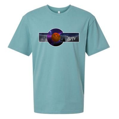 Colorado Flag Retro Mountains Wilderness Sueded Cloud Jersey T-Shirt