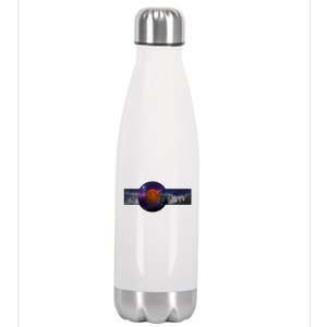 Colorado Flag Retro Mountains Wilderness Stainless Steel Insulated Water Bottle