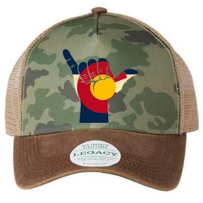 Colorado Flag Shake Hand Sign  Legacy Tie Dye Trucker Hat