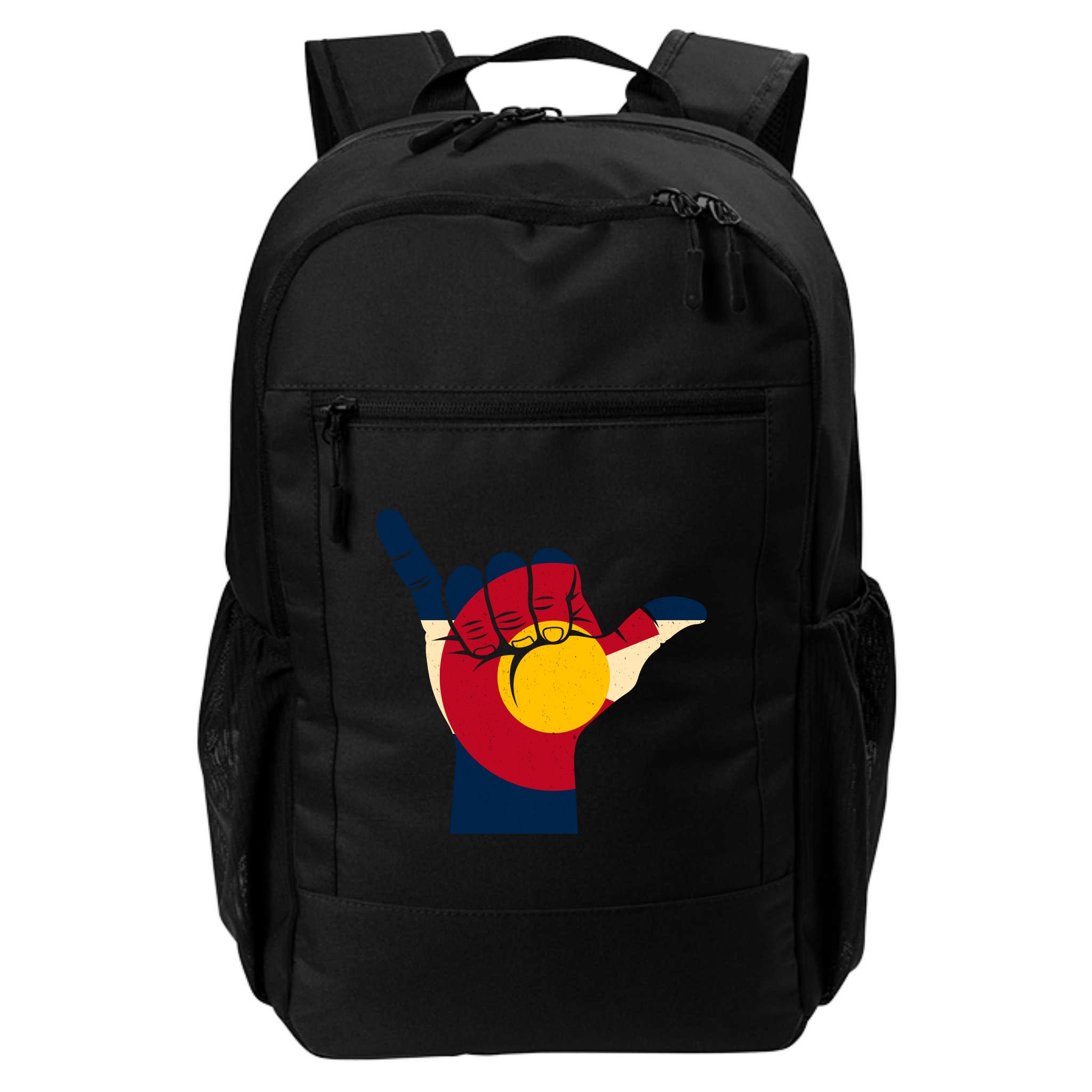 Colorado Flag Shake Hand Sign  Backpack