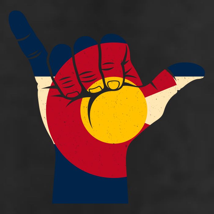 Colorado Flag Shake Hand Sign  Beanie