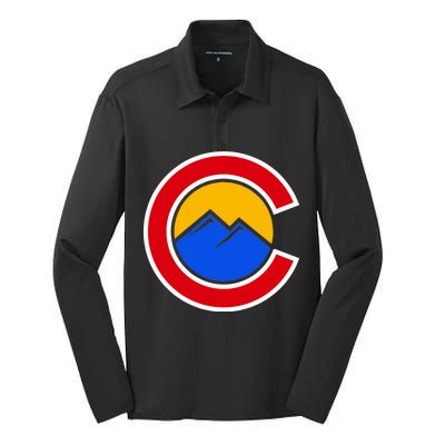 Colorado Hill Logo Silk Touch Performance Long Sleeve Polo