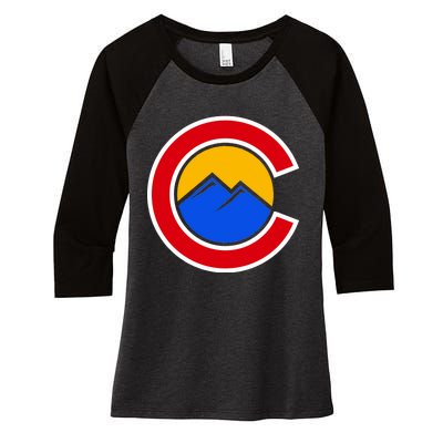 Colorado Hill Logo Women's Tri-Blend 3/4-Sleeve Raglan Shirt