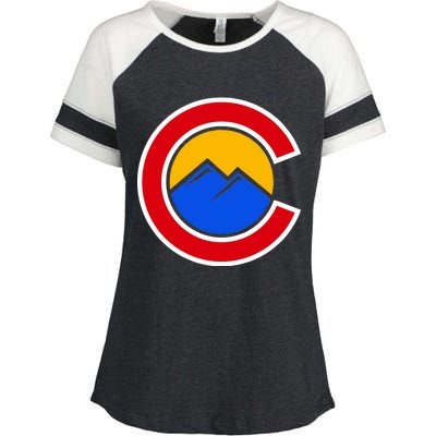 Colorado Hill Logo Enza Ladies Jersey Colorblock Tee