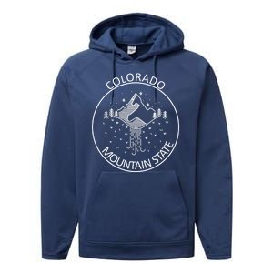 Colorado Mountain State Emblem Performance Fleece Hoodie