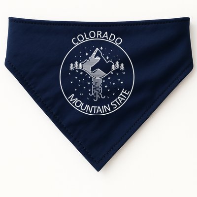 Colorado Mountain State Emblem USA-Made Doggie Bandana