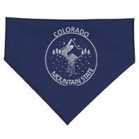 Colorado Mountain State Emblem USA-Made Doggie Bandana