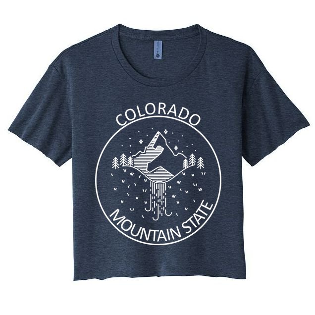 Colorado Mountain State Emblem Crop Top
