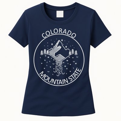 Colorado Mountain State Emblem Womens T-Shirt