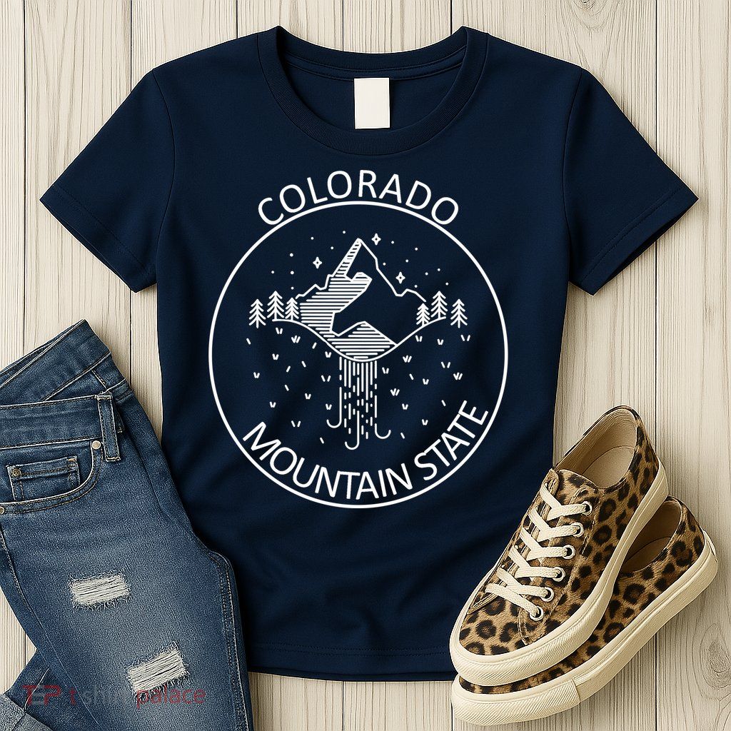 Colorado Mountain State Emblem Womens T-Shirt