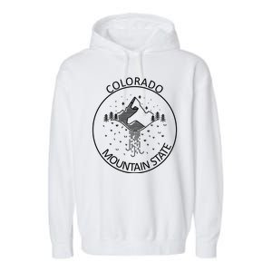 Colorado Mountain State Emblem Garment-Dyed Fleece Hoodie