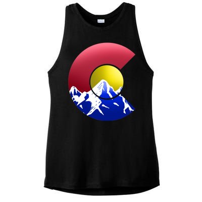 Colorado Mountains Ladies PosiCharge Tri-Blend Wicking Tank