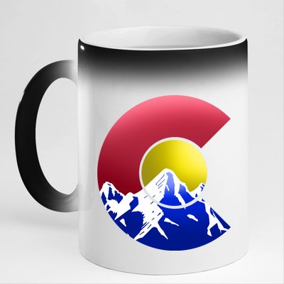 Colorado Mountains 11oz Black Color Changing Mug