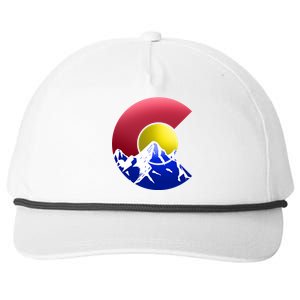 Colorado Mountains Snapback Five-Panel Rope Hat