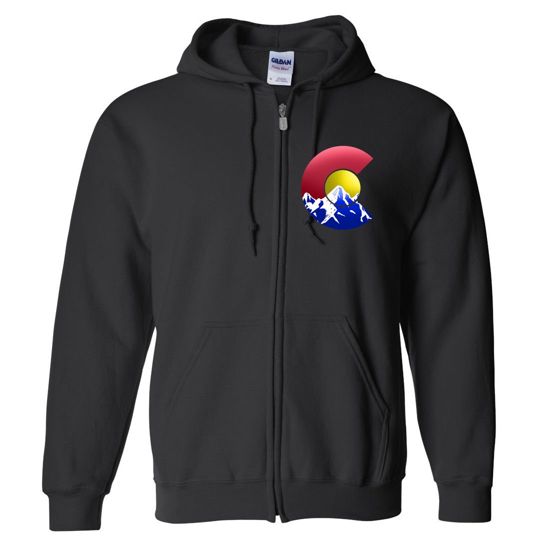 Colorado Mountains Full Zip Hoodie