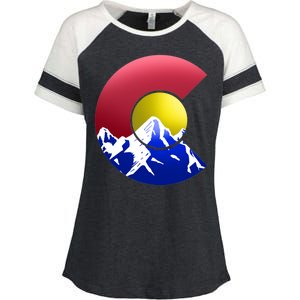 Colorado Mountains Enza Ladies Jersey Colorblock Tee