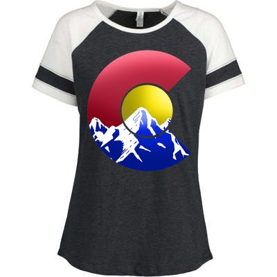 Colorado Mountains Enza Ladies Jersey Colorblock Tee