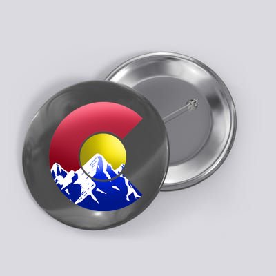 Colorado Mountains Button