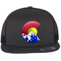 Colorado Mountains Flat Bill Trucker Hat