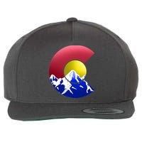 Colorado Mountains Wool Snapback Cap