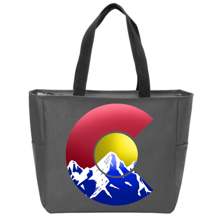 Colorado Mountains Zip Tote Bag