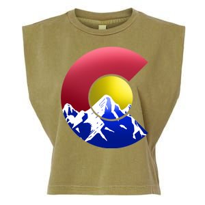 Colorado Mountains Garment-Dyed Women's Muscle Tee