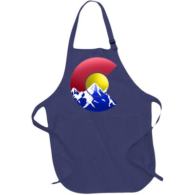 Colorado Mountains Full-Length Apron With Pockets