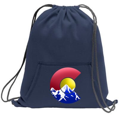 Colorado Mountains Sweatshirt Cinch Pack Bag