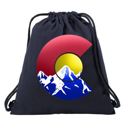 Colorado Mountains Drawstring Bag