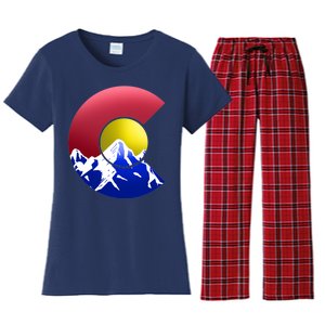 Colorado Mountains Women's Flannel Pajama Set