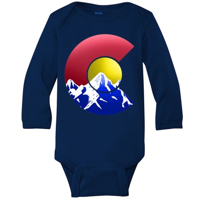 Colorado Mountains Baby Long Sleeve Bodysuit