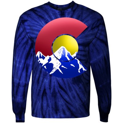 Colorado Mountains Tie-Dye Long Sleeve Shirt