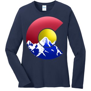 Colorado Mountains Ladies Long Sleeve Shirt