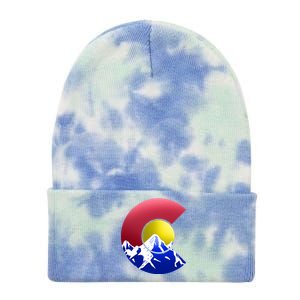 Colorado Mountains Tie Dye 12in Knit Beanie