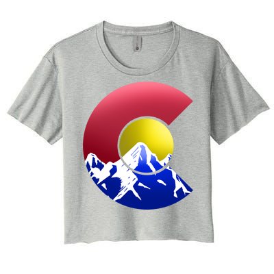 Colorado Mountains Women's Crop Top Tee