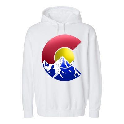 Colorado Mountains Garment-Dyed Fleece Hoodie