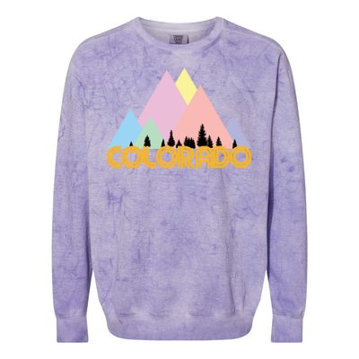 Colorado Mountains Logo Colorblast Crewneck Sweatshirt