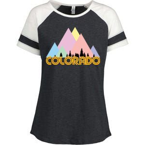 Colorado Mountains Logo Enza Ladies Jersey Colorblock Tee