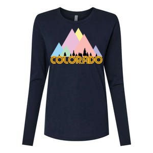 Colorado Mountains Logo Womens Cotton Relaxed Long Sleeve T-Shirt