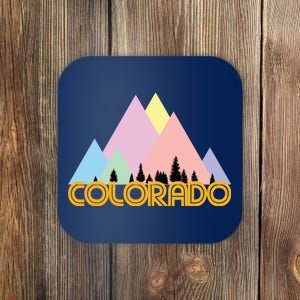 Colorado Mountains Logo Coaster