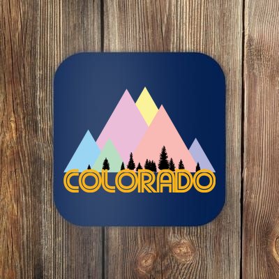 Colorado Mountains Logo Coaster