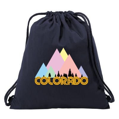 Colorado Mountains Logo Drawstring Bag