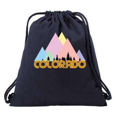 Colorado Mountains Logo Drawstring Bag