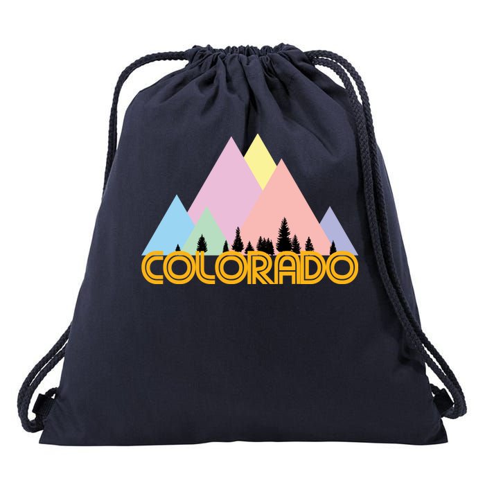 Colorado Mountains Logo Drawstring Bag